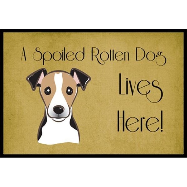 Carolines Treasures BB1509MAT Jack Russell Terrier Spoiled Dog Lives Here Indoor & Outdoor Mat, 18 x 27 in. BB1509MAT - main